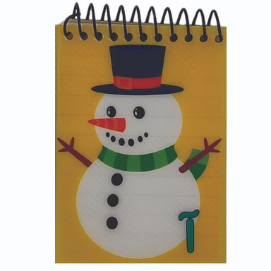 دفتر یادداشت مدل حروف الفبایی طرح آ آدم برفی