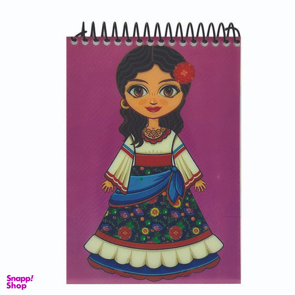 دفتر یادداشت طرح دختر با لباس سنتی محلی