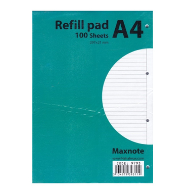 یدک کلاسور 4 حلقه 100 برگ مکث نوت (Maxnote) کد 9793