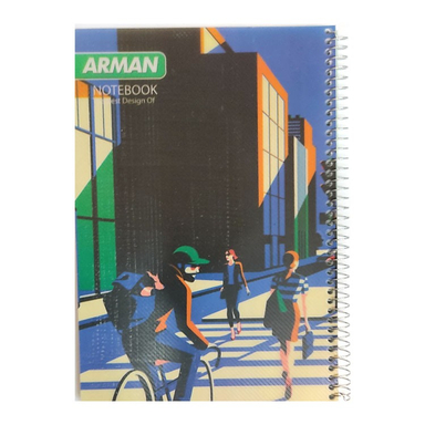 دفتر مشق 80 برگ آرمان (Arman) طرح پیاده رو
