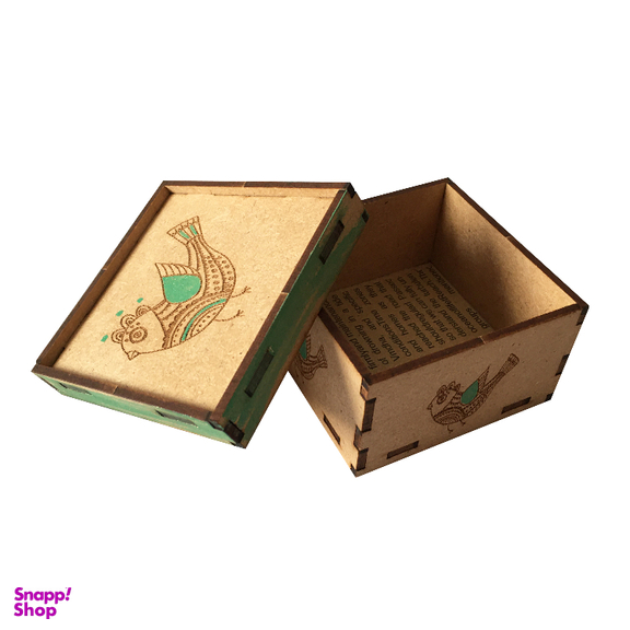 ست هدیه جعبه چوبی طرح پرنده آزادی مجموعه 4 عددی
