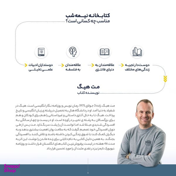 کتاب کتابخانه ی نیمه شب اثر مت هیگ نشر میلکان