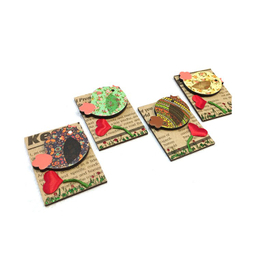 قاب عکس مگنتی طرح پرنده سایز 7×5 سانتی‌ متر مجموعه 2 عددی