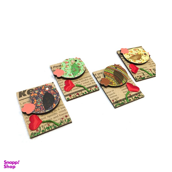 قاب عکس مگنتی طرح پرنده سایز 7×5 سانتی‌ متر مجموعه 2 عددی