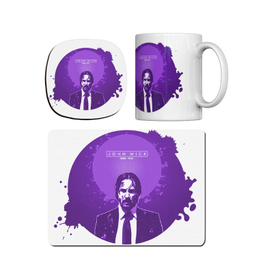 ماگ ترمه طراحان ایده (Terme Tarrahan Ide) طرح جان ویک و بابا یاگا کد cfp1920 به همراه موس پد و زیر لیوانی