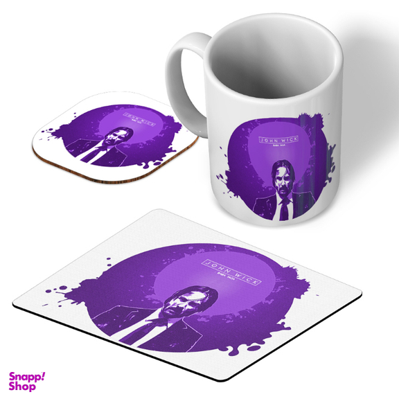 ماگ ترمه طراحان ایده (Terme Tarrahan Ide) طرح جان ویک و بابا یاگا کد cfp1920 به همراه موس پد و زیر لیوانی