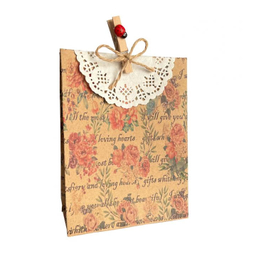 پاکت هدیه طرح گل‌‌های پیونی کلاسیک سایز 11×15 سانتی متر