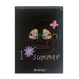 دفتر نقاشی سیمی 80 برگ میکرو (Micro) مدل I Love Summer