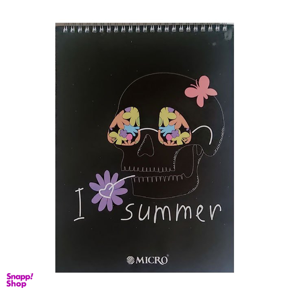 دفتر نقاشی سیمی 80 برگ میکرو (Micro) مدل I Love Summer
