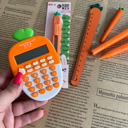 بسته لوازم تحریر طرح هویج تپلی مدل CALC. ORA مجموعه 6 عددی