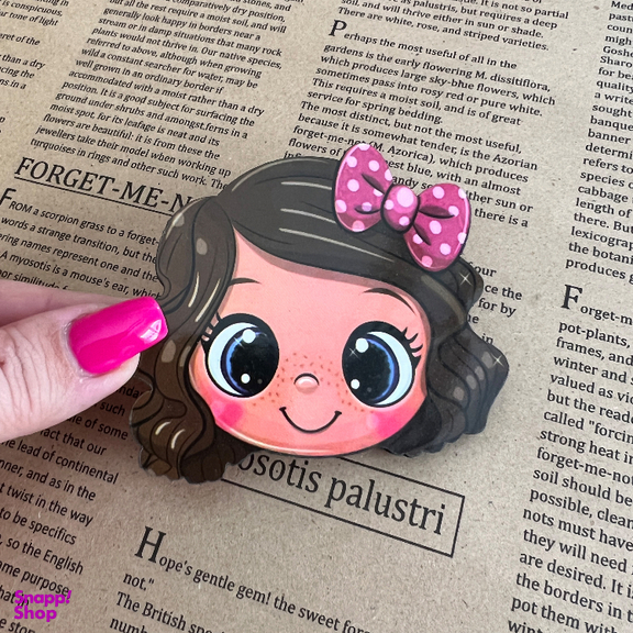 آینه جیبی طرح رونیا دختر بلا کد RONIA.1 رنگ صورتی
