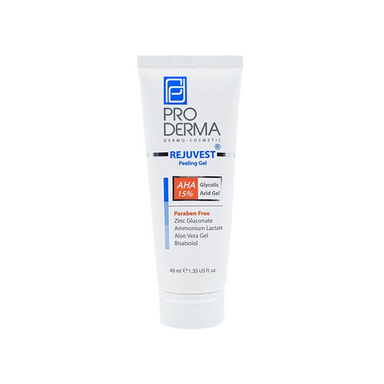 ژل لایه بردار پرودرما (Pro Derma) مدل Rejuvest AHA 15% مناسب انواع پوست حجم 40 میلی‌لیتر