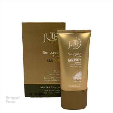 کرم ضد آفتاب ژوت (Jute) بژ طبیعی Spf 50 مناسب انواع پوست