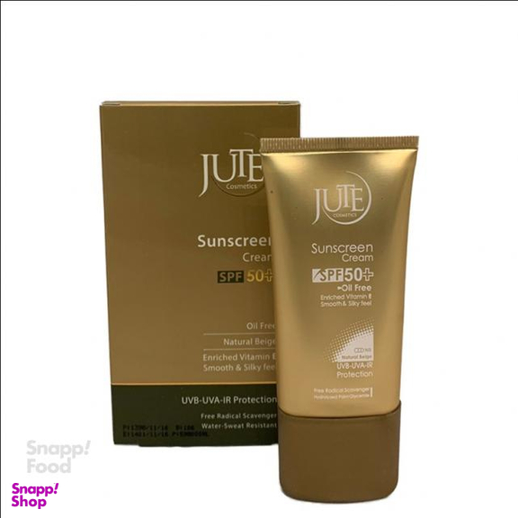 کرم ضد آفتاب ژوت (Jute) بژ طبیعی Spf 50 مناسب انواع پوست