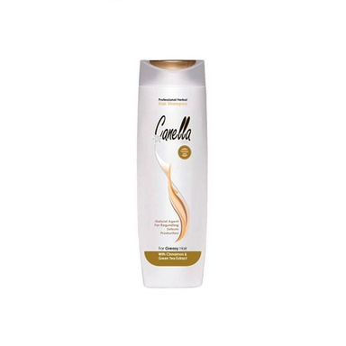 شامپو گیاهی کنلامکس (Canella max) حاوی عصاره دارچین و چای سبزمناسب موهای چرب حجم 430 میلی‌لیتر