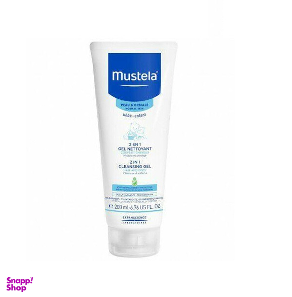 شامپو موستلا (Mustela) مدل 2در1 مناسب مو و بدن حجم 200 میلی‌لیتر