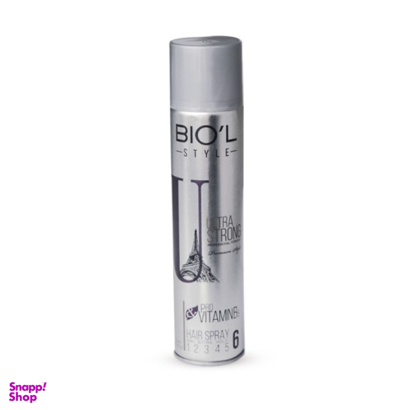 اسپری حالت دهنده مو بیول (Biol) مدل Ultra Strong حجم 300 میلی‌ لیتر