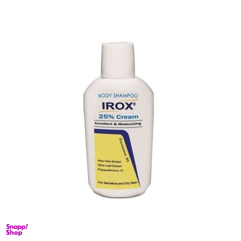 شامپو بدن نرم کننده و مرطوب کننده کرمی ایروکس (Irox) مناسب پوست های خشک و حساس وزن 200 گرم