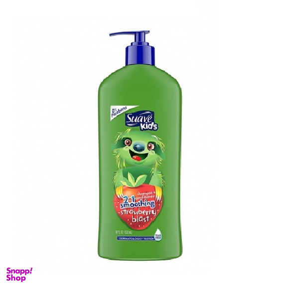 شامپو بچه سوایو (Suave) مدل Strawberry 3 in 1 حجم 532 میلی‌لیتر