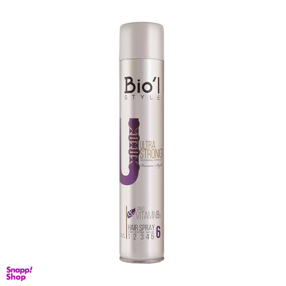 اسپری حالت دهنده مو بیول (Biol) مدل Ultra Strong حجم 300 میلی‌ لیتر