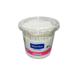 گوش پاک کن نازنیکا (Naznika) مدل Cotton Swabs بسته 200 عددی