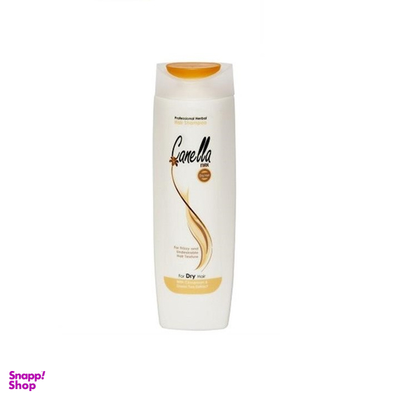 شامپو گیاهی کنلامکس (Canella max) حاوی عصاره دارچین و چای سبزمناسب موهای خشک حجم 430 میلی‌لیتر
