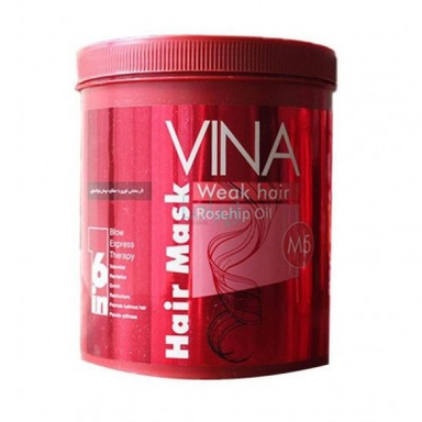 ماسک مو عصاره رز هیپ مناسب موهای ضعیف وینا (Vina) کد M5 حجم 750 میلی‌لیتر