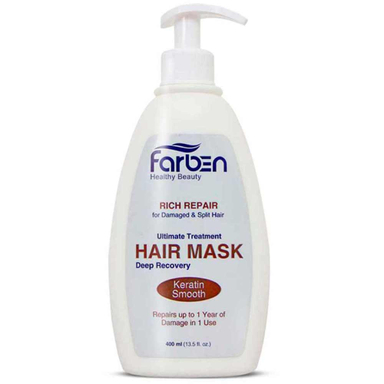 ماسک مو فاربن (Farben) مدل Keratin حجم 400 میلی‌لیتر