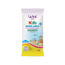 دستمال مرطوب مدرسه وی کر (Wee Care) مدل Antibacterial بسته 12 عددی