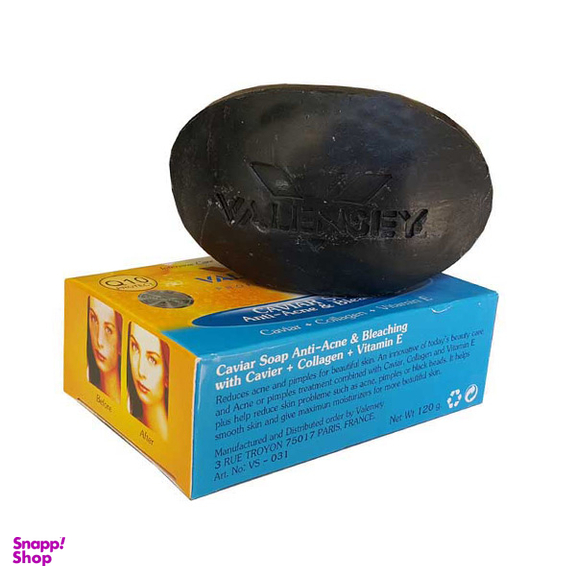 صابون تقویت پوست ولنسی (Valensey) با عصاره خاویار وزن 120 گرم