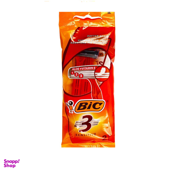 خود تراش بیک (Bic) مدل Sensitive 3 بسته 2 عددی