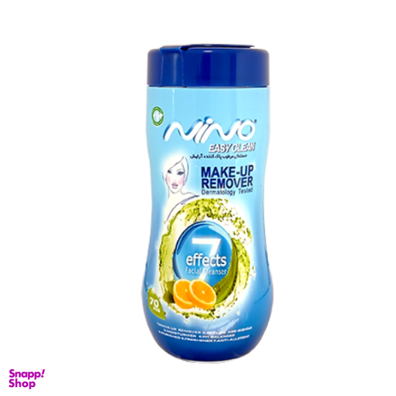 دستمال مرطوب آرایش نینو (Nino) مدل کمر باریک بسته 48 عددی