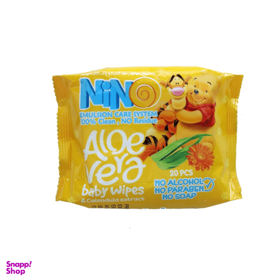 دستمال نرم کننده مرطوب نینو (Nino) مخصوص کودک بسته 90 عددی