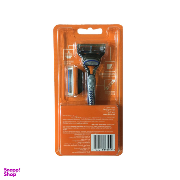 خودتراش ژیلت (Gillette) مدل فیوژن 5 به همراه دو عدد یدک