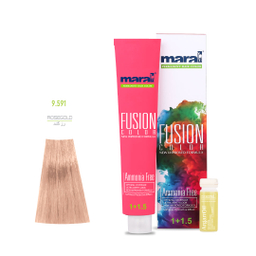 رنگ مو فاقد آمونیاک مارال (Maral) مدل Fusion Color شماره 9.591 رنگ رز گلد حجم 100 میلی‌لیتر