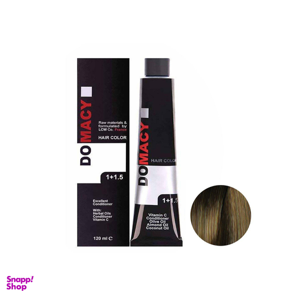 رنگ مو دوماسی (Domacy) شماره 6.08 رنگ قهوه‌ای تنباکویی تیره حجم 120 میلی‌لیتر