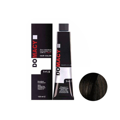 رنگ مو دوماسی (Domacy) شماره 4.17 رنگ قهوه‌ای نسکافه‌ای حجم 120 میلی‌لیتر
