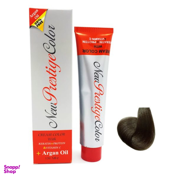 رنگ مو نیو پرستیژ کالر (New Prestige Color) شماره 4.1 رنگ قهوه‌ای خاکستری حجم 120 میلی لیتر