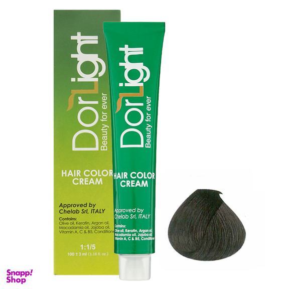 رنگ مو دورلایت (Dor Light) شماره 1.0 رنگ مشکی حجم 100 میلی‌لیتر