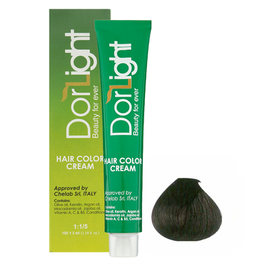 رنگ مو دورلایت (Dor Light) شماره 1.1 رنگ مشکی پر کلاغی حجم 100 میلی‌لیتر