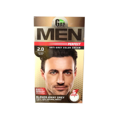 رنگ مو مردانه گپ (Gap) شماره 2.0 رنگ مشکی طبیعی حجم 50 میلی‌لیتر