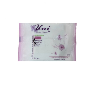 دستمال مرطوب یونی لد (Uni Led) سری Herbal Origin مدل Oily Skin بسته 20 عددی