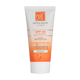 کرم ضد آفتاب فاقد چربی بی رنگ مای با SPF30 حاوی Jojoba & Aloe vera مناسب پوست چرب و مختلط حجم 50 میلی لیتر