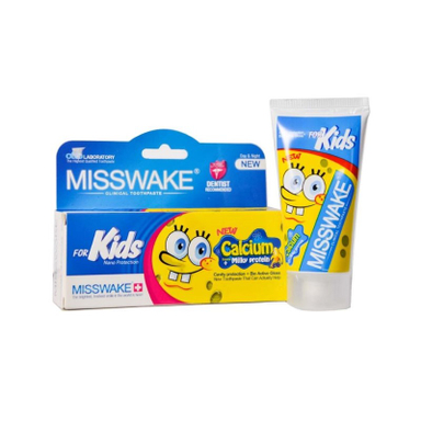 خمیر دندان میسویک (Misswake) مخصوص دندان شیری کودک طرح باب اسفنجی حجم 50 میلی لیتر
