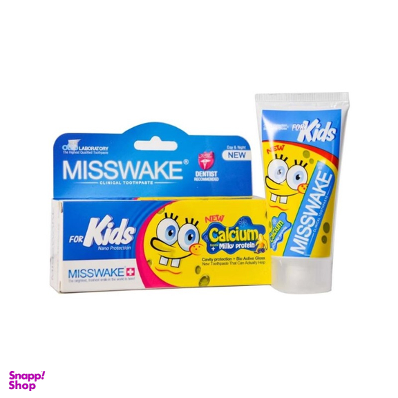 خمیر دندان میسویک (Misswake) مخصوص دندان شیری کودک طرح باب اسفنجی حجم 50 میلی‌ لیتر