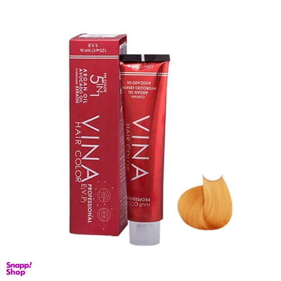 رنگ مو وینا (Vina) شماره AF9 رنگ نارنجی سالمون حجم 125 میلی‌لیتر