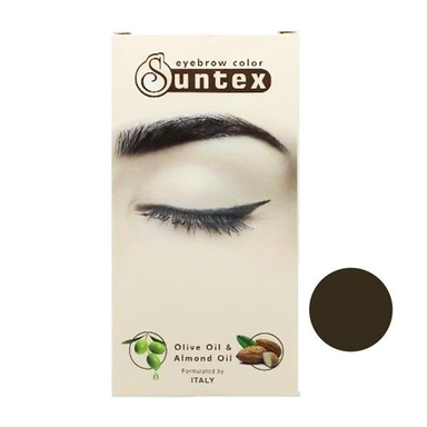 کیت رنگ ابرو سانتکس (Suntex) شماره E7.2 رنگ بلوند زیتونی متوسط حجم 30 میلی‌لیتر