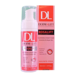 فوم شستشوی صورت درمالیفت (Dermalift) مدل Rosalift مناسب پوستهای حساس حجم 150 میلی‌لیتر