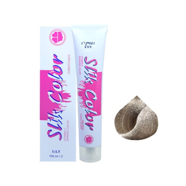 رنگ مو سلیک کالر (Slik Color) شماره 10.2 رنگ بلوند دودی خیلی خیلی روشن حجم 100 میلی‌لیتر