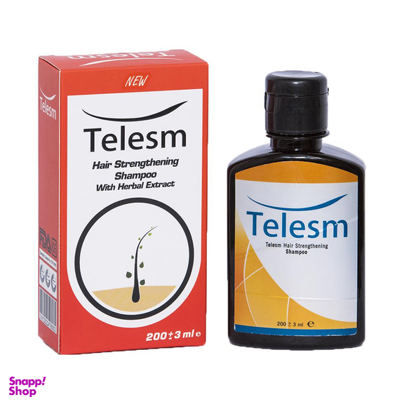 شامپو تقویت کننده و ضد ریزش مو سر طلسم (Telesm) مدل Hair strengthening حجم 200 میلی‌لیتر
